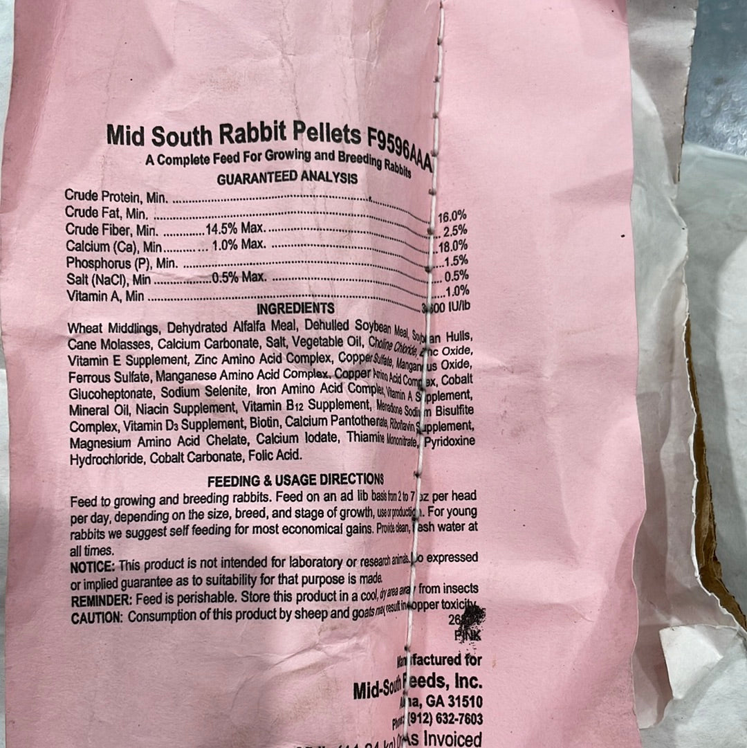16% Rabbit Pellets
