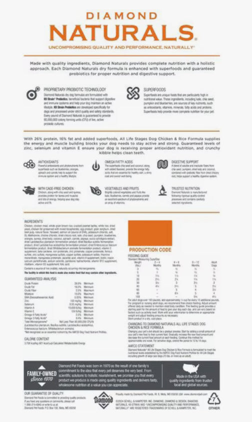 Diamond Naturals Chicken & Rice All Life Stages