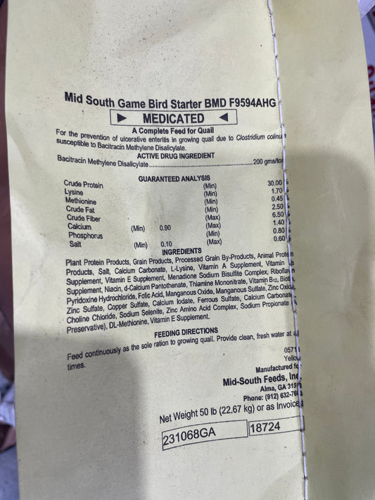 Medicated Game Bird Starter