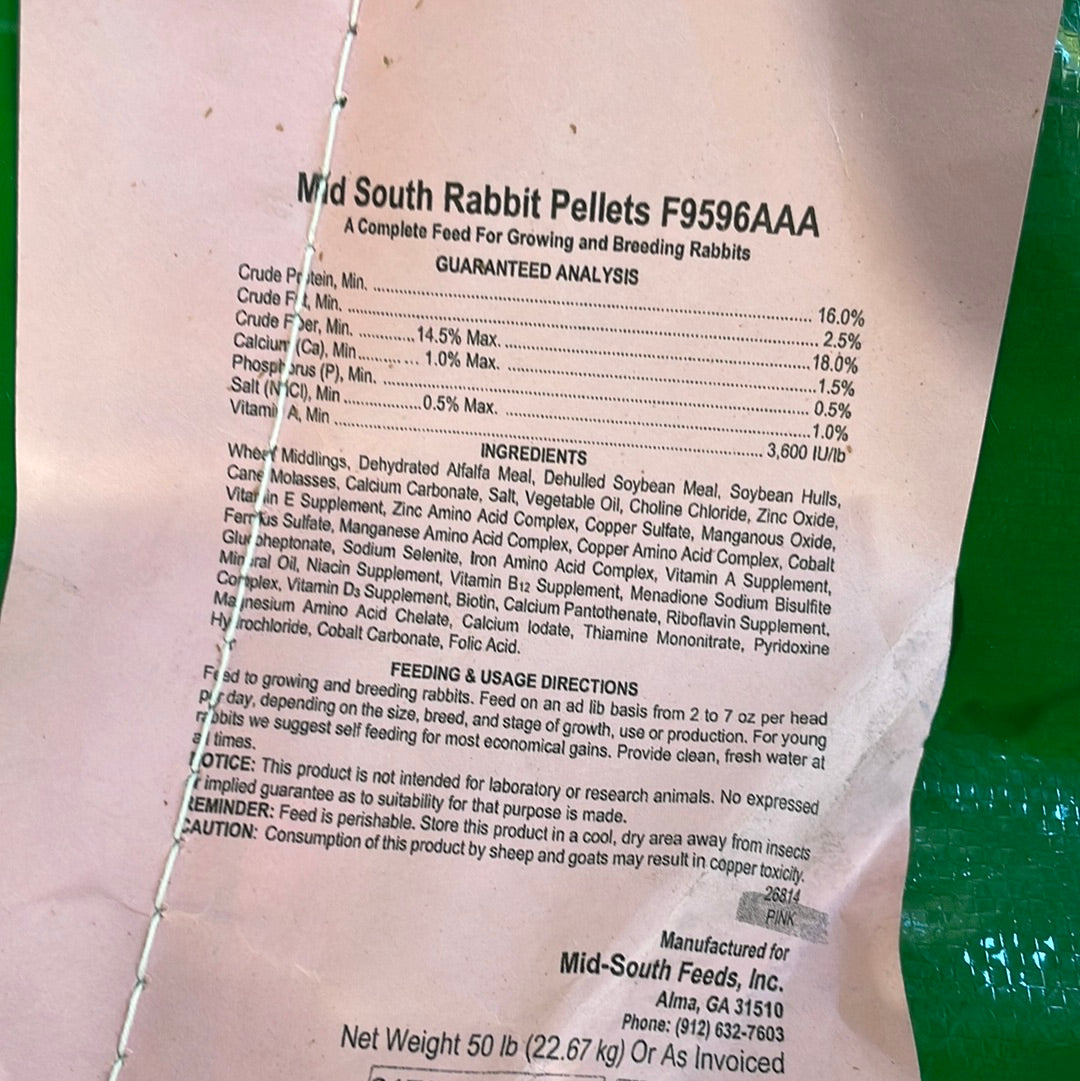 16% Rabbit Pellets