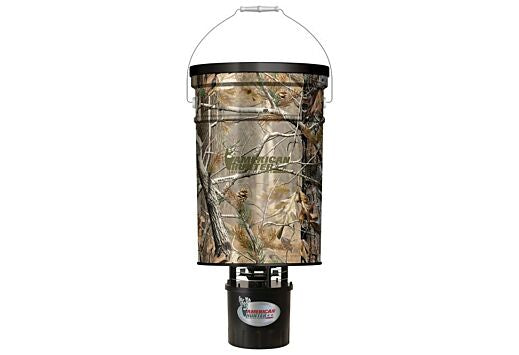 AMERICAN HUNTER FEEDER HANGING 50LB METAL HOPPER RT-AP CAMO