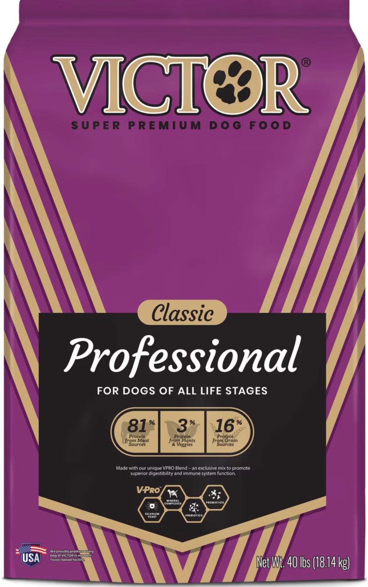 VICTOR Classic Professional Formula Dry Dog Food 40lbs
